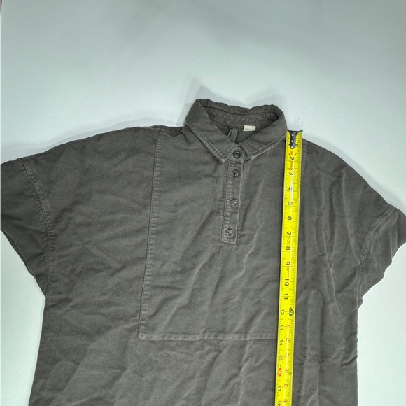 Damir Doma Silent Polo Shirt Dress Cap Sleeve Ash Gray Moleskin Cotton Jersey S - Picture 14 of 15